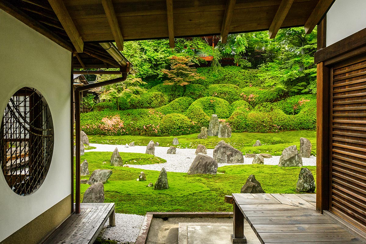 Japan - Buddhist Temple Garden View